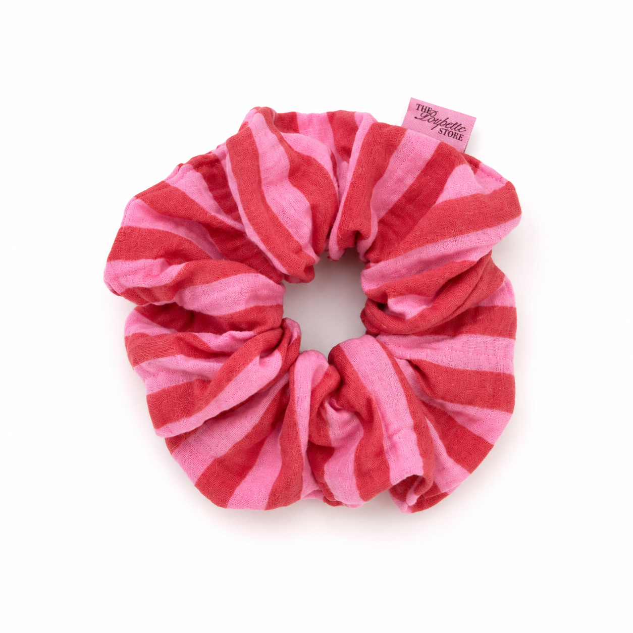 Chouchou "scrunchie" rayé