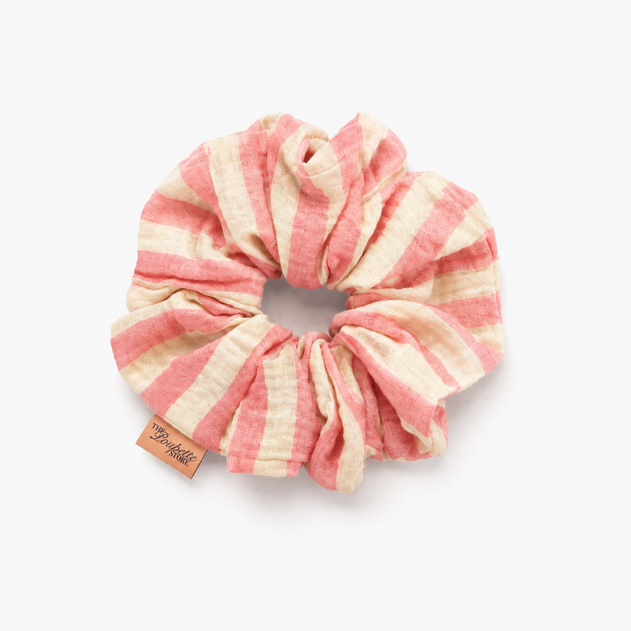Chouchou "scrunchie" rayé